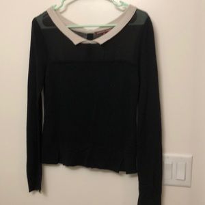 French black sheer sweater (XS)